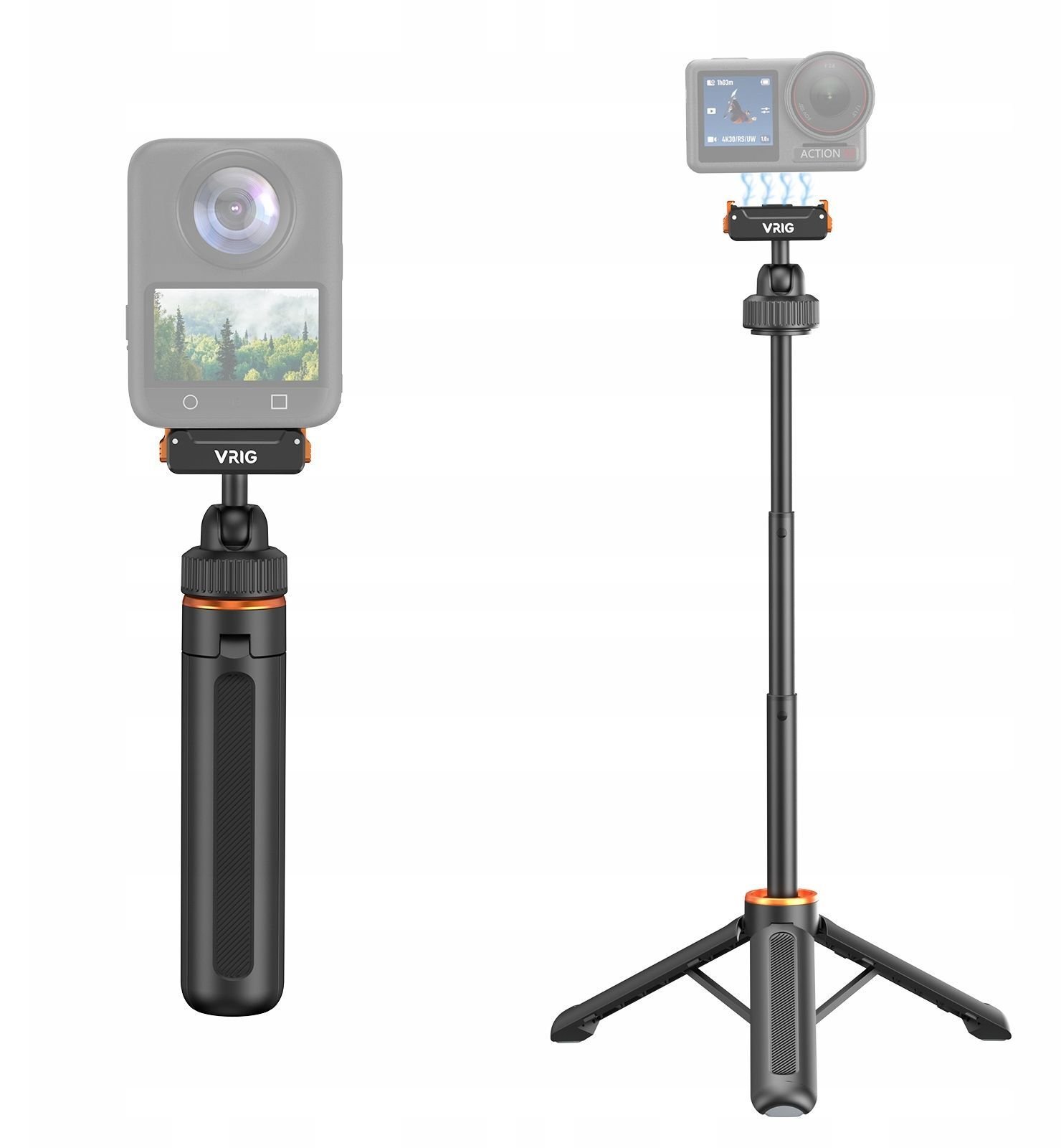 Selfie stick VRIG Magnetyczny Statyw Selfie Stick Do Dji Osmo Action 5 Pro 4 3 Osmo 360 Vrig / Ac-79