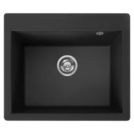 Zlewozmywaki - Rea Zlewozmywak granitowy Lin black ZLE-00129 - miniaturka - grafika 1