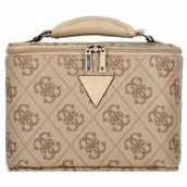 Kosmetyczki, organizery i kuferki - Guess Berta Torba kosmetyczna 17 cm latte logo-brown - miniaturka - grafika 1