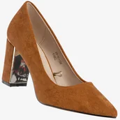 Czółenka - Czółenka Damskie Eleganckie Buty Na Słupku Camel Goodin GD-OG-100 Camel 40 - miniaturka - grafika 1