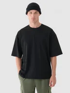 Koszulki męskie - Męski t-shirt basic Outhorn OTHWAW24TTSHM2365 - czarny - miniaturka - grafika 1