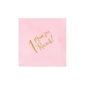 Dekoracje i nakrycia stołu na imprezę - Serwetki ze złotym napisem mam już roczek, 33x33cm, 20szt - miniaturka - grafika 1