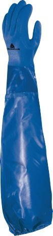 DELTA PLUS PETRO VE766 RĘKAWICE CHEMICZNE Z PVC NA WKŁADZIE Z BAWEŁNY, CAŁKOWICIE POWLEKANE, DŁ. 62 CM; NIEBIESKI
