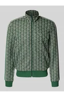 Bluzy męskie - Bluza rozpinana o kroju regular fit z dodatkiem bawełny - Lacoste - miniaturka - grafika 1