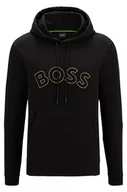 Bluzy męskie - BOSS Męska bluza z kapturem 2, czarny, M (DE) - miniaturka - grafika 1
