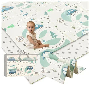 MATA EDUKACYJNA PIANKOWA DWUSTRONNA SKŁADANA MATA DLA DZIECI DUŻA 180X200CM LORELLI - Maty edukacyjne - miniaturka - grafika 1