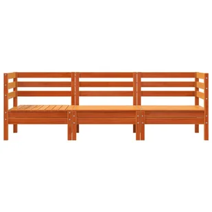 Ogrodowa sofa 3-osobowa, woskowy brąz, lite drewno sosnowe Lumarko! - Sofy ogrodowe - miniaturka - grafika 5