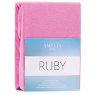 Prześcieradła - AmeliaHome Prześcieradło z gumką Frotte Różowe RUBY 220-240x220+30 cm AmeliaHome - miniaturka - grafika 1
