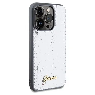 Etui Guess GUHCP14LPSFDGSS Apple iPhone 14 Pro hardcase Sequin Script Metal srebrny/silver - Etui i futerały do telefonów - miniaturka - grafika 5