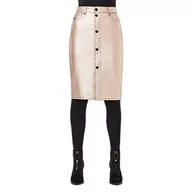 Spódnice - G-Star Damska spódnica Noxer Pencil Button Slim Skirt, Różowy (Gold Metallic 8973-c406), 25W - miniaturka - grafika 1