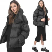 Kurtki damskie - KURTKA DAMSKA PIKOWANA ZIMOWA CIEPŁA CZARNA PUCHOWA 4F OUTHORN ROZM. XS - miniaturka - grafika 1