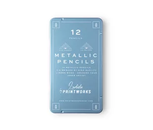 Kredki Printworks Metallic 12 Kolorów - Przybory szkolne - miniaturka - grafika 1