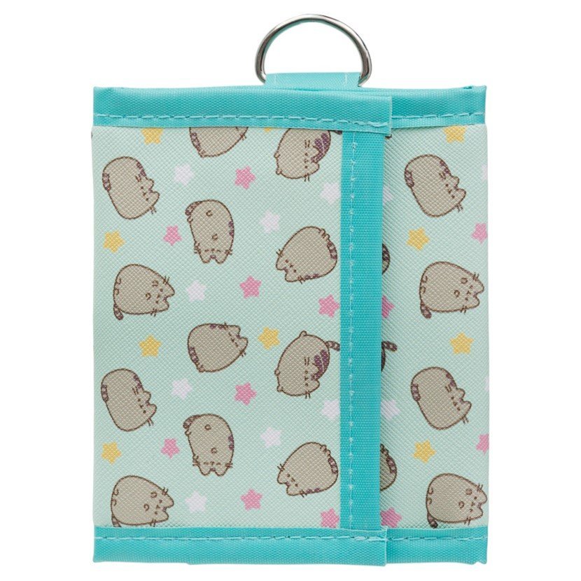 Portfel szkolny, Pusheen, zielony, na rzep kot