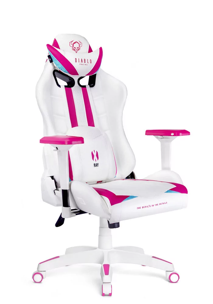 Diablo Chairs Fotel gamingowy Diablo X-Ray Normal Size: Biało-różowy - Ceny  i opinie na Skapiec.pl