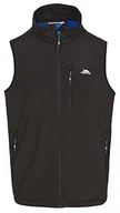 Garnitury - Trespass Męska kamizelka Vassus wiatroszczelna softshell Czarny XS - miniaturka - grafika 1