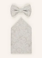 Krawaty i muchy męskie - Wilvorst Zestaw: Mucha Z Poszetką beige - miniaturka - grafika 1