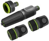 Węże ogrodowe i zraszacze - Zestaw 4-elementowy z dyszą zraszającą 1/2" Stalco Garden EXP S101210212 - miniaturka - grafika 1