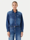 Koszule damskie - Guess Jeans Koszula jeansowa W5YH0D D5M8A Granatowy Regular Fit - miniaturka - grafika 1