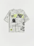 Koszulki dla chłopców - Reserved - T-shirt oversize One Piece - jasnoszary - miniaturka - grafika 1