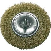 Akcesoria do elektronarzędzi - Szczotka tarczowa druciana stalowa mosiądz fi 75 mm trzpień 6 mm Proline - miniaturka - grafika 1