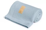 Koce i narzuty dla dzieci - Memi Kocyk Bambusowy baby blue 80x100 Memi 5906642049177 - miniaturka - grafika 1