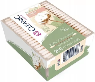 Patyczki higieniczne Cleanic Naturals 200 szt. pud.prost.PAP (sugar cane) - Waciki, płatki i patyczki kosmetyczne - miniaturka - grafika 1