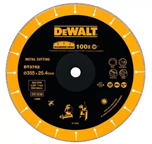 DEWALT Tarcza ścierna 355x25,4mm do przecinarek ściernicowych diamentowa DT3752 DT3752-QZ - Akcesoria do elektronarzędzi - miniaturka - grafika 1