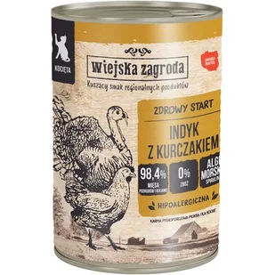 ALPHA SPIRIT I WIEJSKA ZAGRODA Wiejska Zagroda Indyk z Kurczakiem Dla Kociąt 400 g - Mokra karma dla kotów - miniaturka - grafika 1