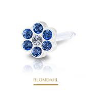 Piercing - Blomdahl - Kolczyk Daisy Sapphire/ Crystal 5mm 2szt - miniaturka - grafika 1