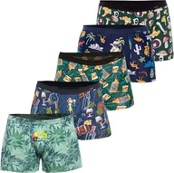 Majtki męskie - Cornette American bokserki męskie szerokie 3 pack XL Przewiewne, luźne, miękkie, śmieszne, klasyczne majtki męskie z bawełny, XL - miniaturka - grafika 1