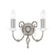 Lampy ścienne - Elstead Lighting Kinkiet LAMPA ścienna AEGEAN AG2 PN wiecznikowa OPRAWA z kryształkami crystal nikiel - miniaturka - grafika 1