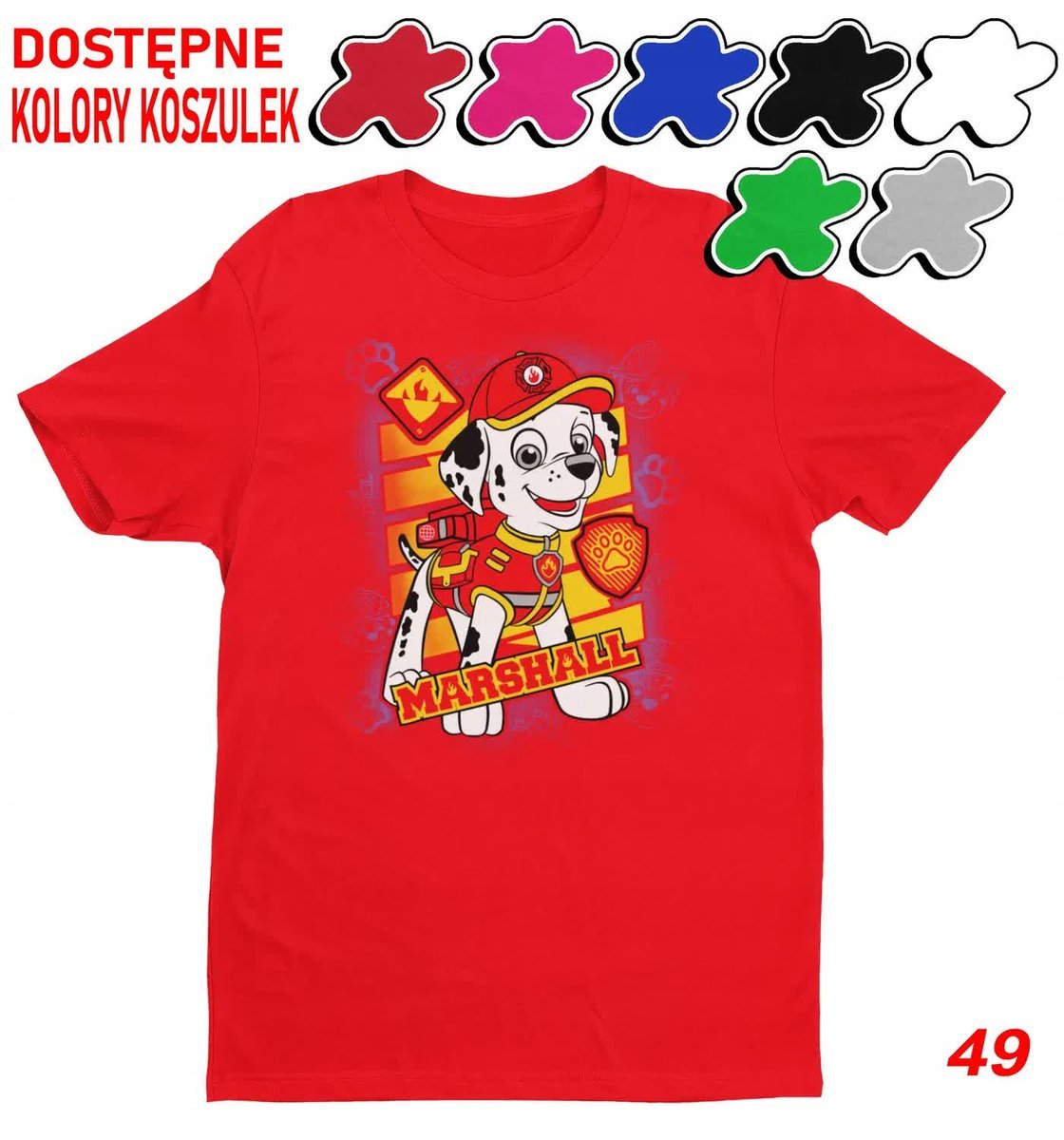 Dziecięca Koszulka Z Nadrukiem Duży Wybór Psi Patrol -M 134-140