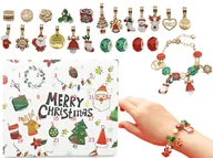 Ozdoby bożonarodzeniowe - KALENDARZ ADWENTOWY Charms BRANSOLETKA Prezent Święta 24 Okienka DZIEWCZYNY - miniaturka - grafika 1