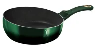 Woki - Aluminiowy wok w zielonym metalicznym kolorze 26cm P9-M16 - miniaturka - grafika 1