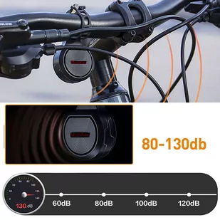 Dzwonek elektryczny 2w1 alarm rowerowy Alogy Waterproof Electric Bell na rower wodoodporny czarny - Akcesoria do smartwatchy - miniaturka - grafika 4