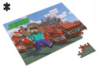 Puzzle - PUZZLE Minecraft Gra Postacie Creeper + IMIĘ Pudełko 120 el. #8 - miniaturka - grafika 1