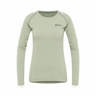 Damska bluzka ocieplana z długim rękawem Jack Wolfskin INFINITE LIGHT LS W mint leaf - XS - Bielizna sportowa damska - miniaturka - grafika 1