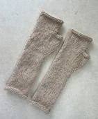 Rękawiczki - Mitenki z wełny owczej i lamy beżowe - miniaturka - grafika 1