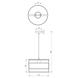 Luminex Rim 3903 lampa wisząca zwis 1x60W E27 czarna/złota - Lampy sufitowe - miniaturka - grafika 5