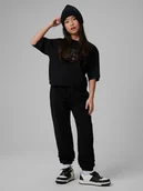 Spodnie i spodenki dla dziewczynek - 4F Spodnie dresowe joggery dziewczęce - czarne 164 (13-14 lat) - miniaturka - grafika 1