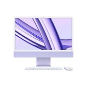 Zestawy komputerowe - Apple iMac 24" 4,5K Retina M3 8-core CPU + 10-core GPU / 16GB / 2TB SSD / Gigabit Ethernet / Fioletowy (Purple) - miniaturka - grafika 1