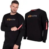 Odzież taktyczna i umundurowanie - Bluza Alpha Industries Alpha Label 118312 03 - Czarna - miniaturka - grafika 1