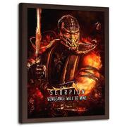 Plakaty - Plakat w ramie brązowej FEEBY Scorpion postac z gry, 70x100 cm - miniaturka - grafika 1