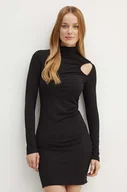 Sukienki - Patrizia Pepe sukienka kolor czarny mini rozkloszowana 8A1337 J013 - miniaturka - grafika 1