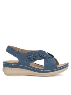 Clara Barson Sandały WYL05010-16 Granatowy - Sandały damskie - miniaturka - grafika 1