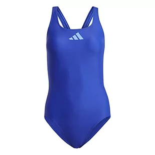 adidas Damski kostium kąpielowy 3 Bars Suit, czarny/biały, 32 - Stroje kąpielowe - miniaturka - grafika 1