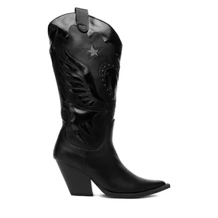 Kowbojki DeeZee W3LH170101 Czarny - Kozaki damskie - miniaturka - grafika 1