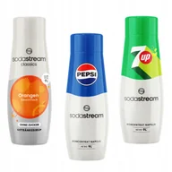 Syropy i koncentraty owocowe - Zestaw 3 koncentratów, syropy do wody Sodastream Orange Zero + Pepsi + 7up - miniaturka - grafika 1
