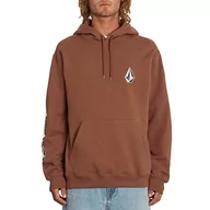 Bluzy męskie - Volcom Męska bluza z kapturem Iconic Stone Po Mokka, S, Mokka, S - miniaturka - grafika 1