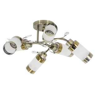 Sufitowa lampa glamour ELM8267/6 21QG do jadalni mosiądz - Lampy sufitowe Sufitowa lampa glamour ELM8267/6 21QG do jadalni mosiądz - Lampy sufitowe - miniaturka - grafika 1